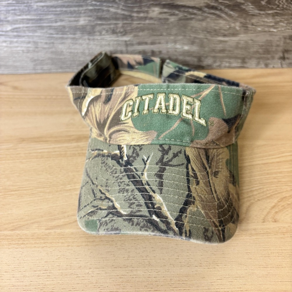 Citadel Hat Visor Strap Back Camouflage Green Legacy Mens One Size Embroidered